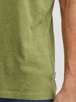BLEND Herren T-Shirt in grün - Ausschnitt: Rundhals