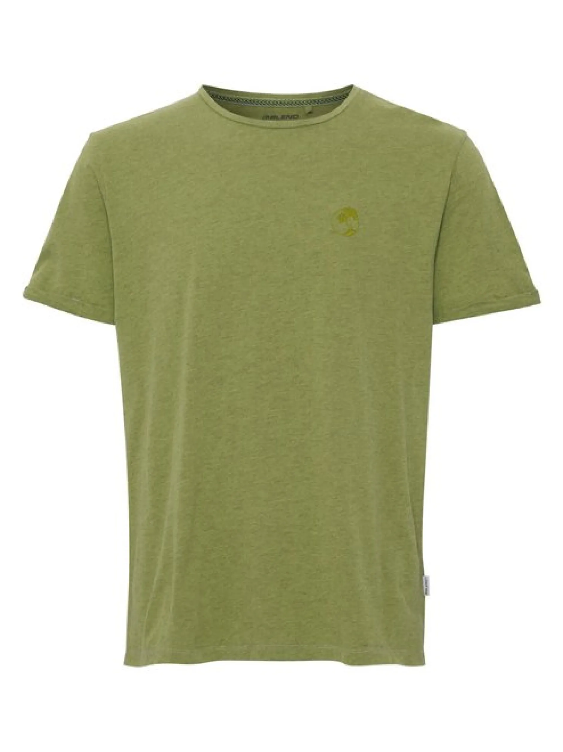 BLEND Herren T-Shirt in grün - Ausschnitt: Rundhals