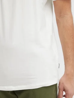 BLEND Herren T-Shirt in weiß - Ausschnitt: Rundhals