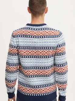 BLEND Herren Weihnachtspullover - BHTjorben in blau