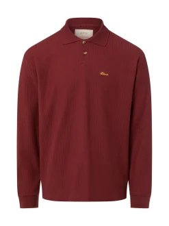 BLKVIS Herren Strick-Poloshirt in kastanie