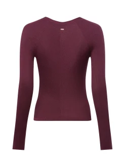 BOSS Damen Strickjacke aus Merino - Friva in aubergine