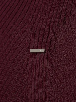BOSS Damen Strickpullover - Foliora in aubergine