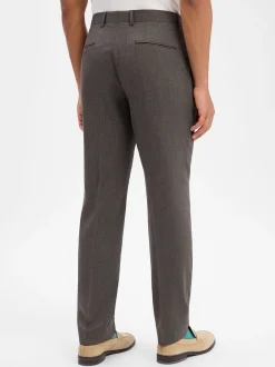 BOSS Herren Baukasten-Hose mit Schurwoll-Anteil - H-Leon-MM-C-NF in schlamm
