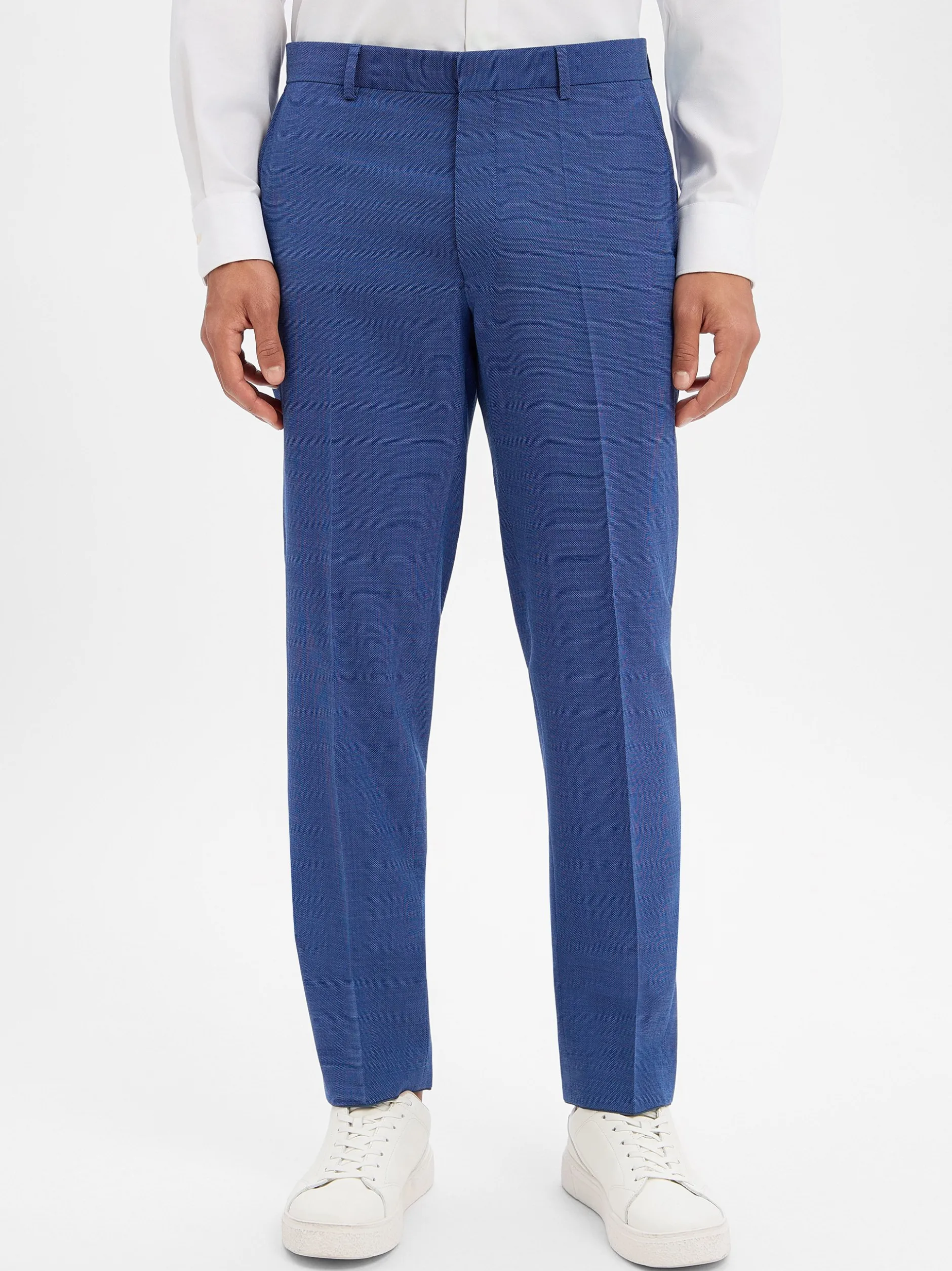 BOSS Herren Baukasten-Hose mit Schurwolle - Leon in blau
