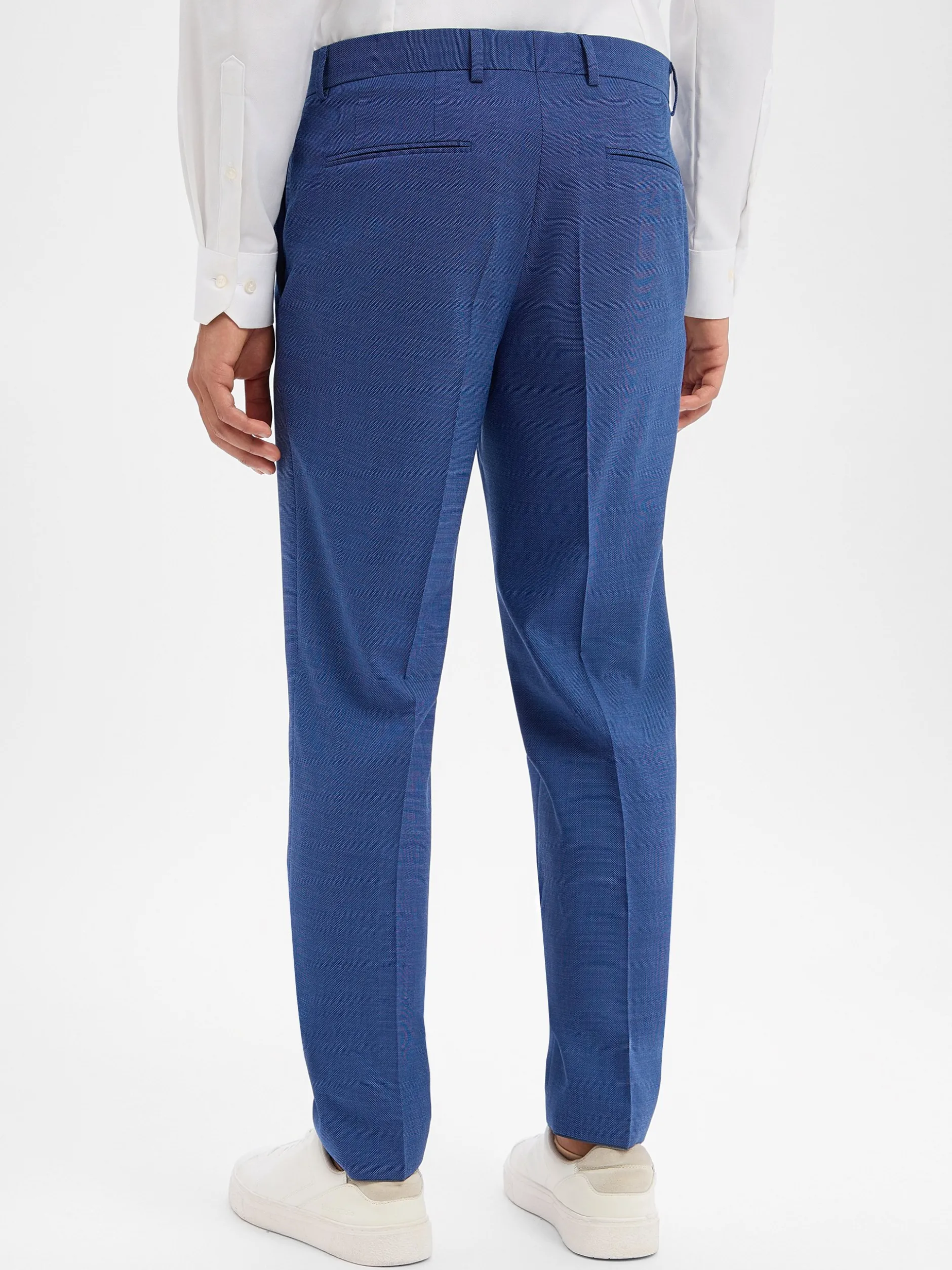 BOSS Herren Baukasten-Hose mit Schurwolle - Leon in blau