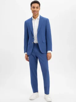 BOSS Herren Baukasten-Hose mit Schurwolle - Leon in blau