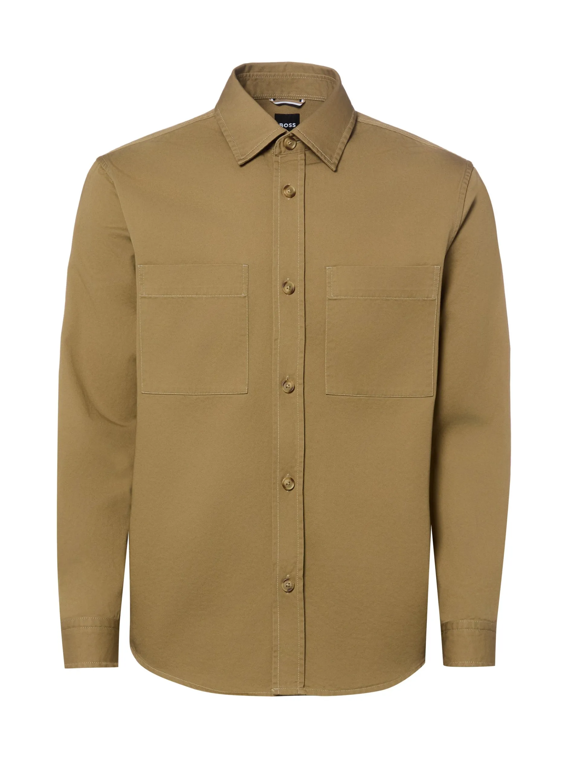 BOSS Herren Overshirt - Owen in oliv - Ausschnitt: Kent