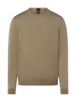 BOSS Herren Schurwoll-Pullover - Botto in schilf