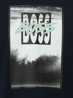 BOSS Orange Herren T-Shirt - Dj in marine mehrfarbig