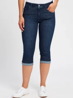 BRAX Damen Caprijeans - Shakira in dark stone
