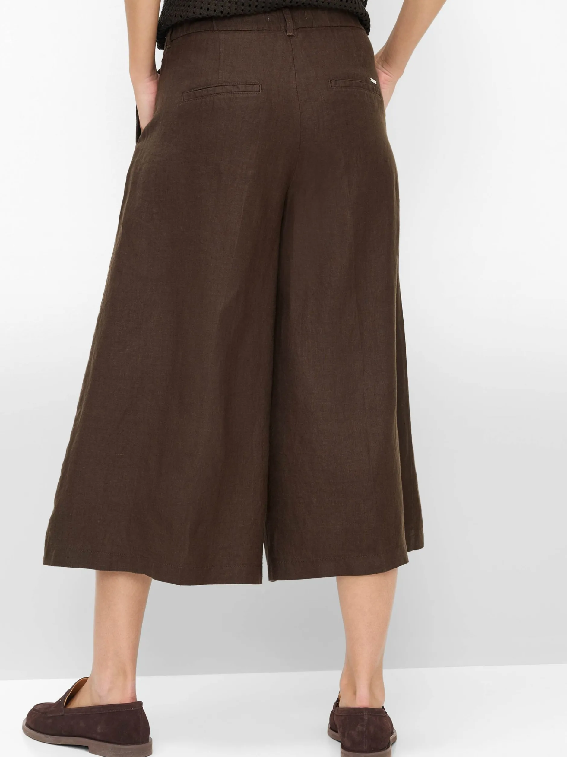 BRAX Damen Leinenhose - Melli S in schoko