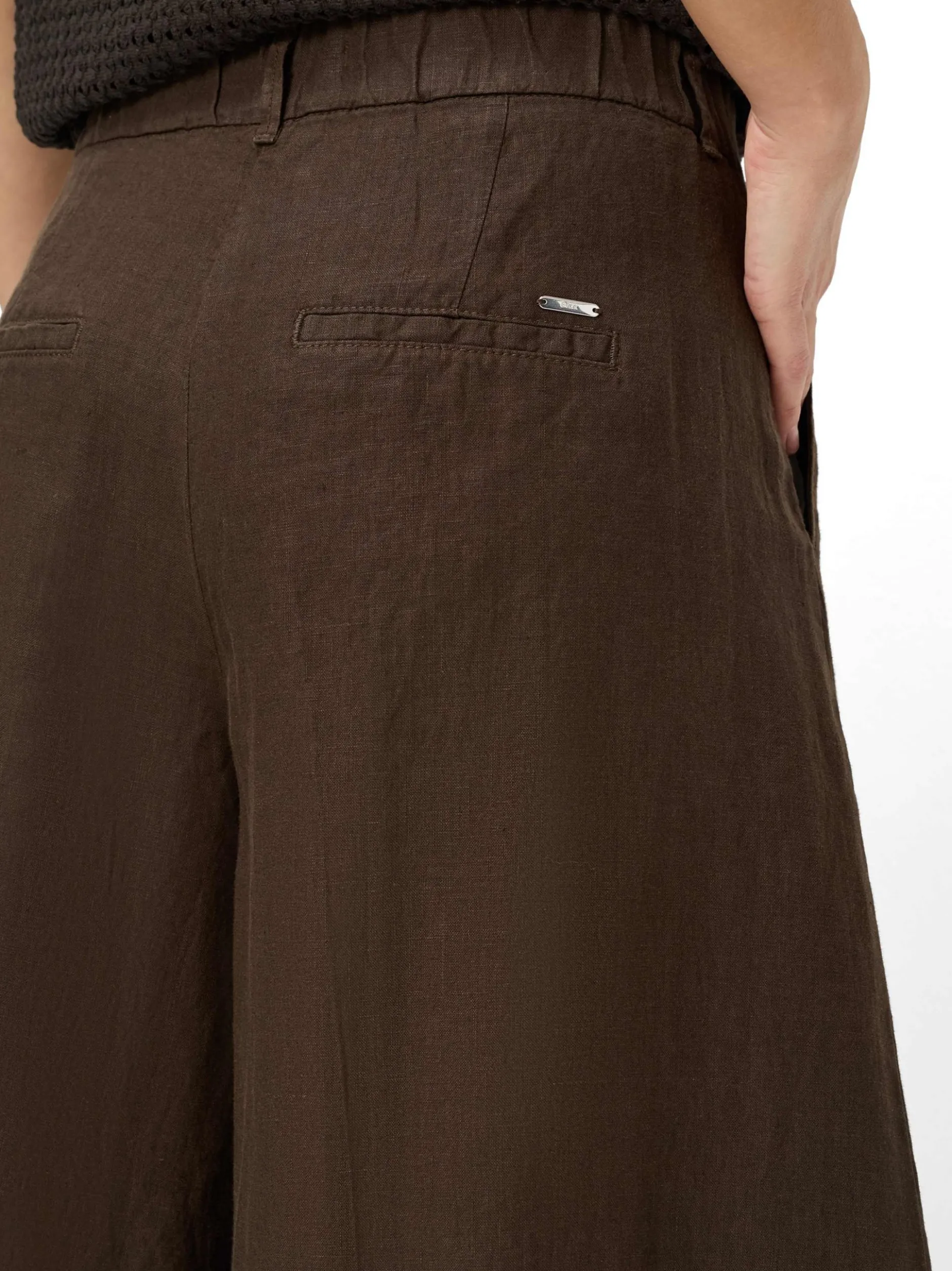 BRAX Damen Leinenhose - Melli S in schoko