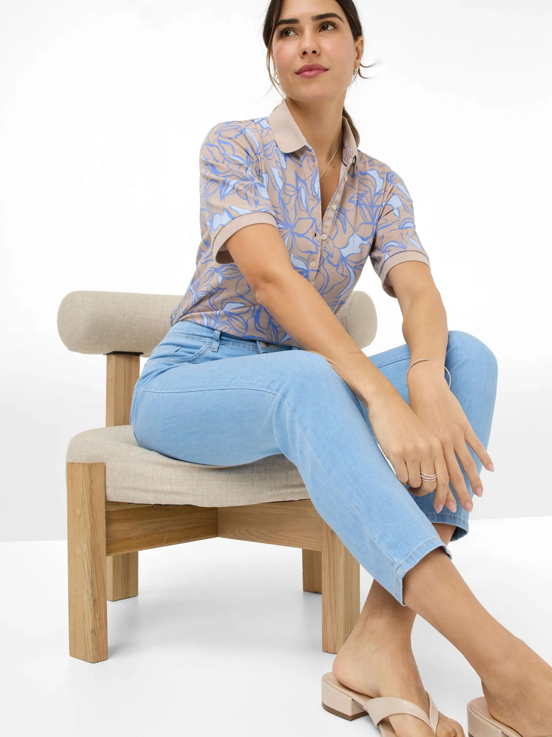 BRAX Damen Slim Fit Jeans - Mary S in bleached
