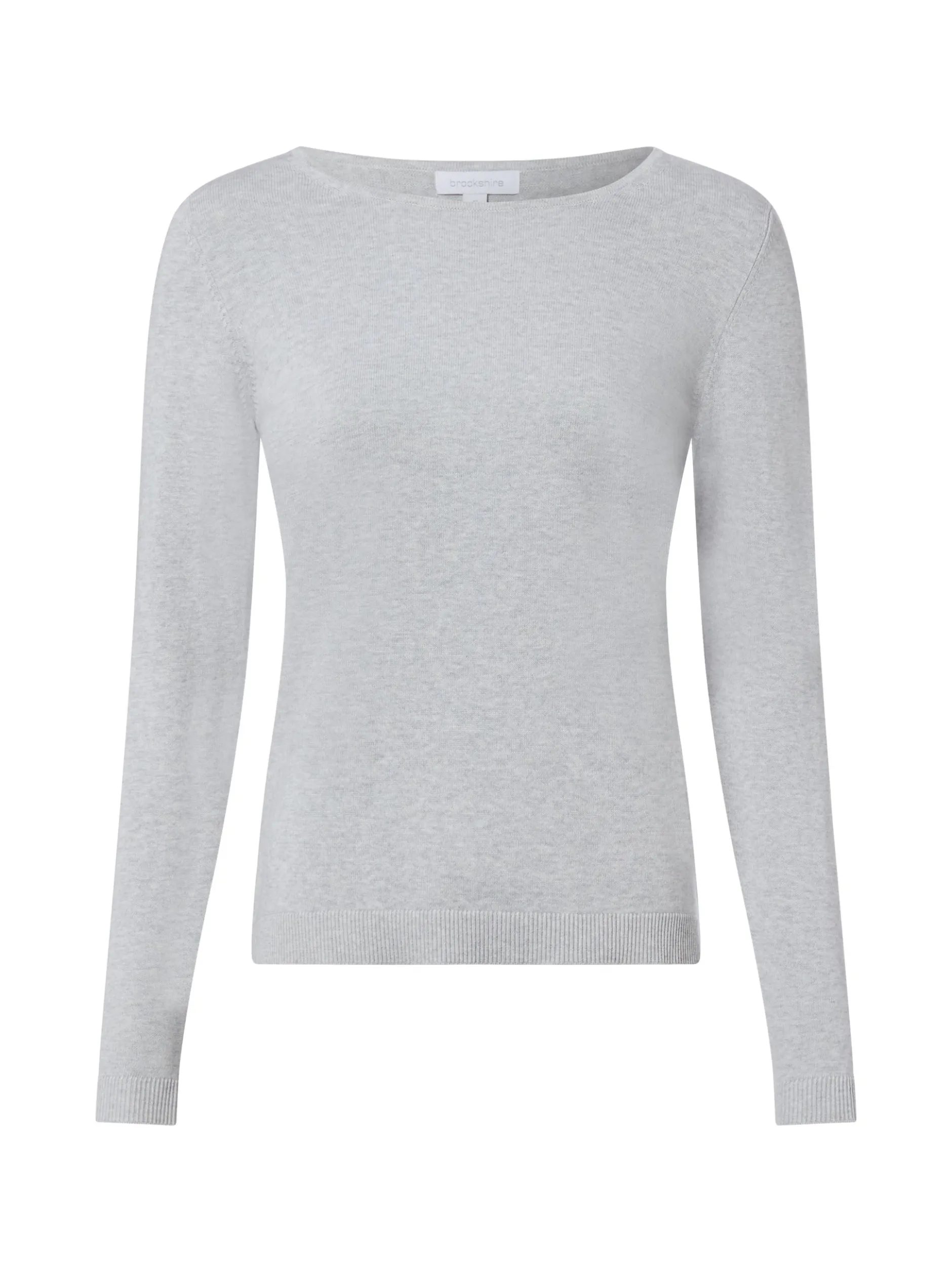 brookshire Damen Strick-Langarmshirt in hellgrau