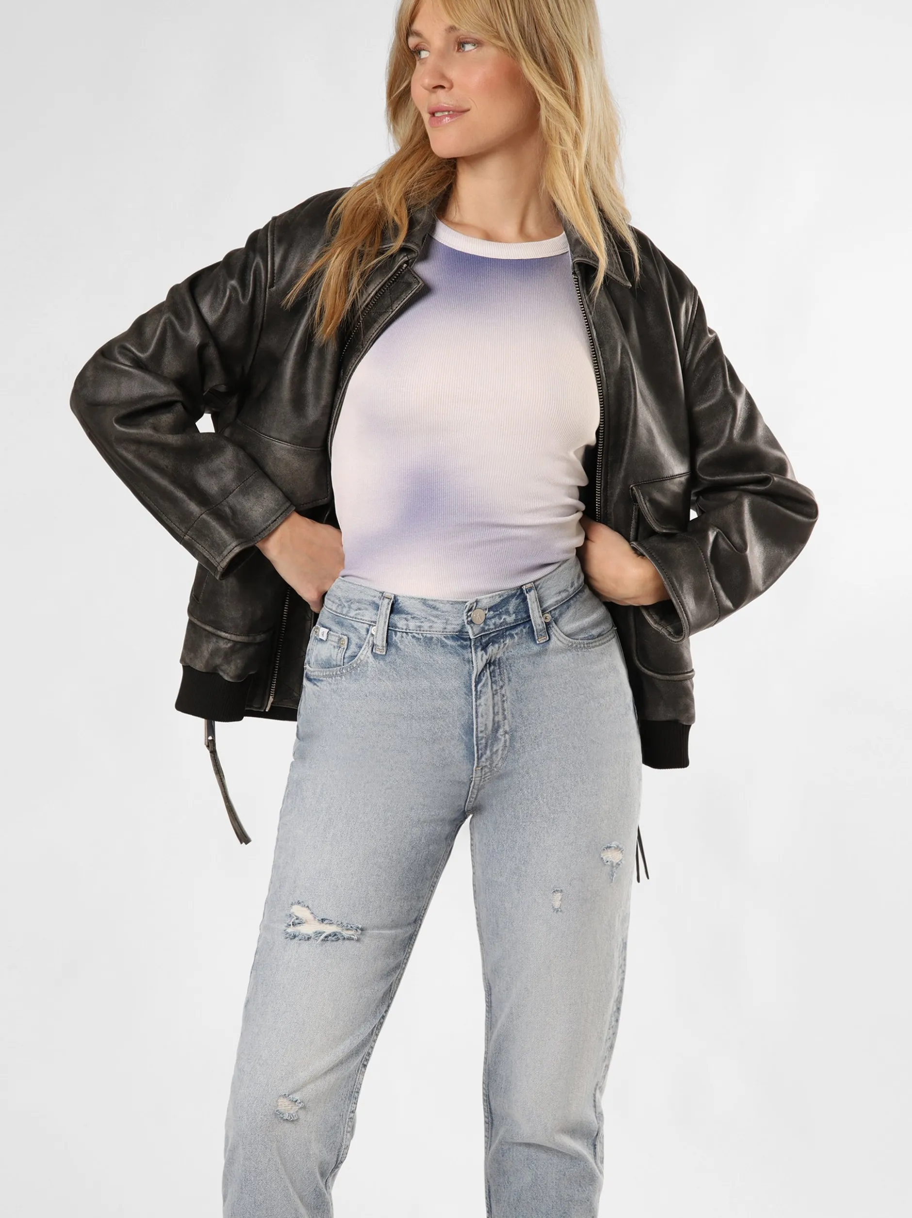 Calvin Klein Jeans Damen Jeans in light stone