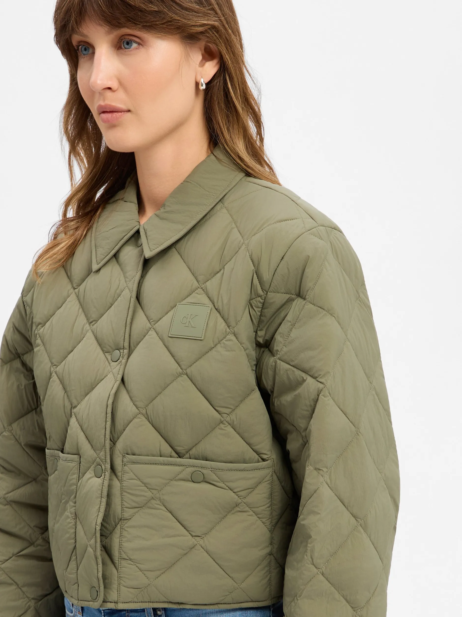 Calvin Klein Jeans Damen Steppjacke in oliv