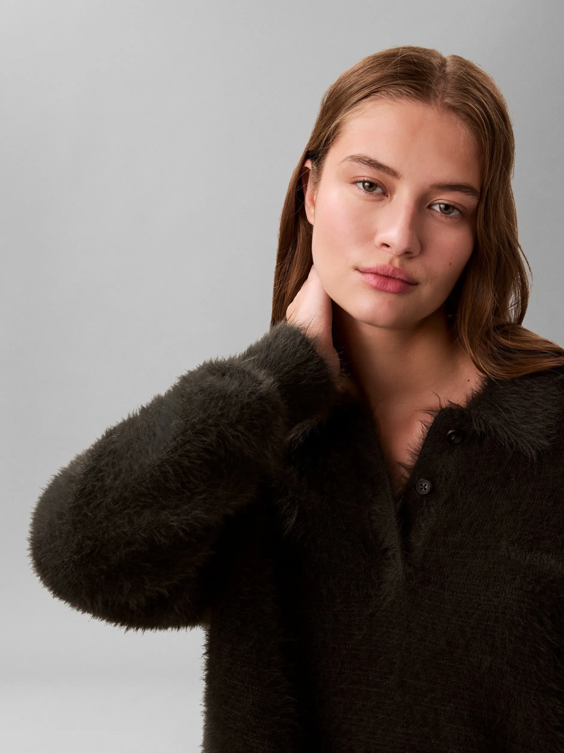 Calvin Klein Jeans Damen Strickpullover in anthrazit