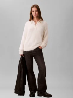 Calvin Klein Jeans Damen Strickpullover in ecru