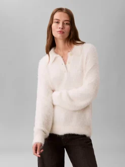 Calvin Klein Jeans Damen Strickpullover in ecru