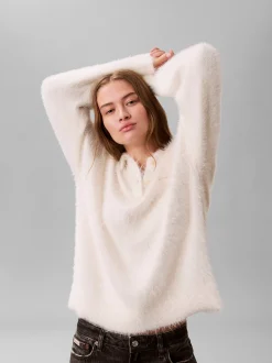 Calvin Klein Jeans Damen Strickpullover in ecru