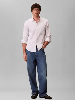 Calvin Klein Jeans Herren Freizeithemd in hellgrau taupe