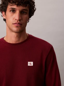 Calvin Klein Jeans Herren Langarmshirt in bordeaux