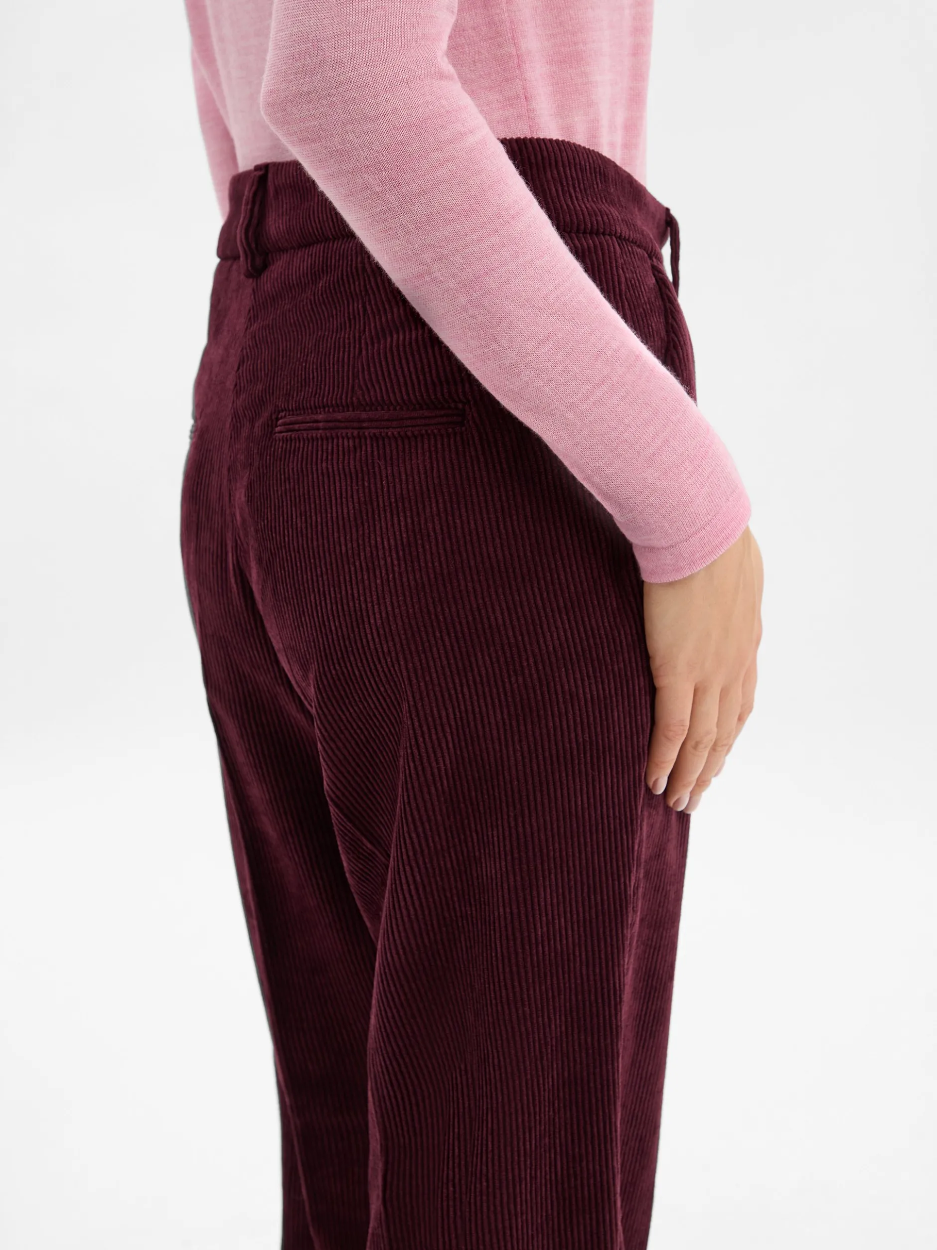 Cambio Damen Cordhose - Amelie in bordeaux - Länge: lang