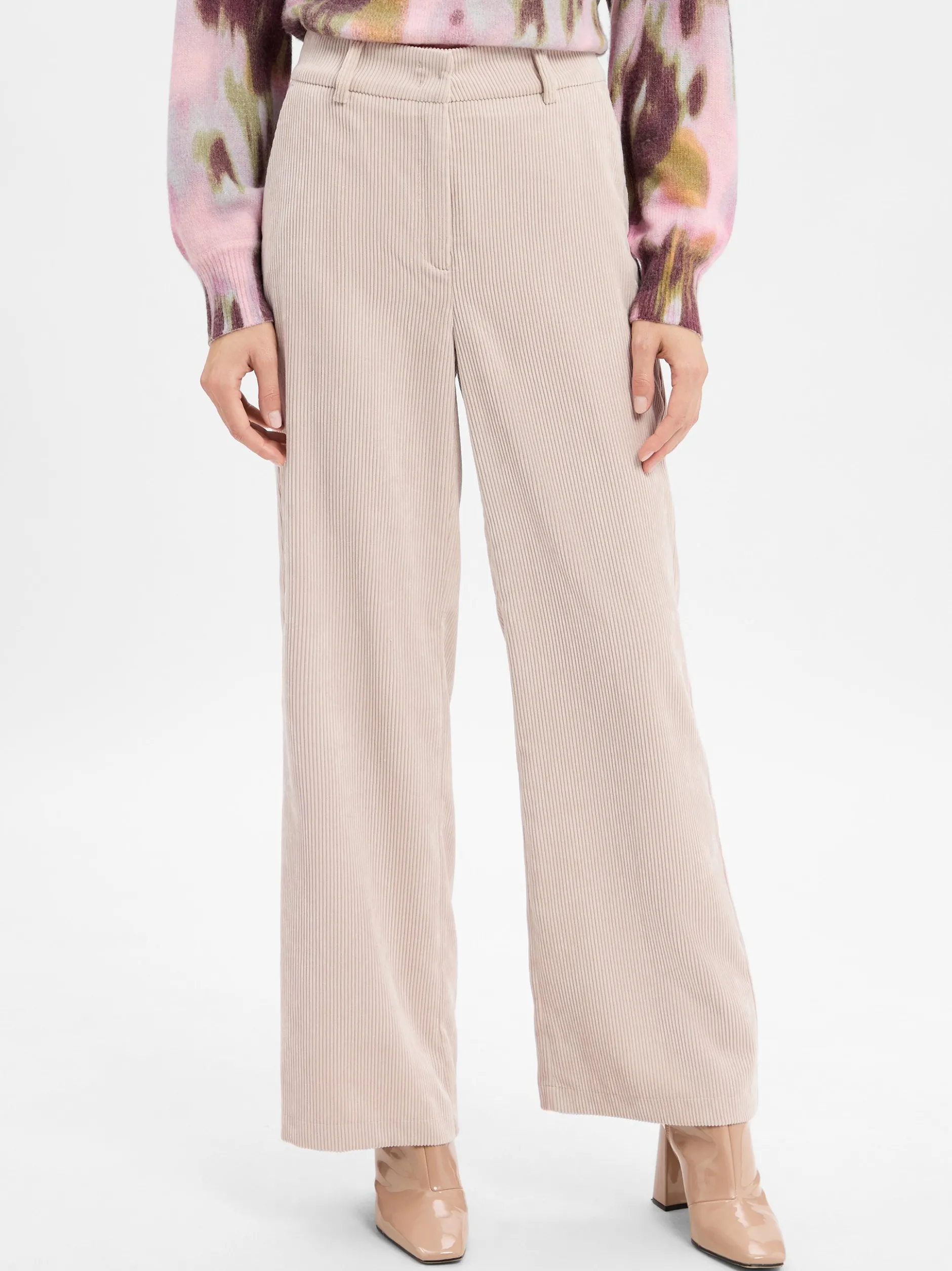 Cambio Damen Cordhose - Amelie in kitt - Länge: lang