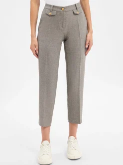 Cambio Damen Hose - Krystal in taupe - Länge: verkürzt
