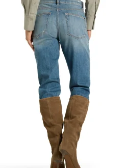 Cambio Damen Jeans - Gini Long in light stone