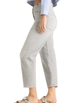 Cambio Damen Jeans - Ocean in hellgrau - Länge: verkürzt