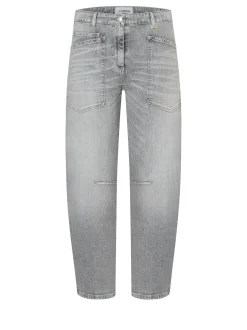Cambio Damen Jeans - Ocean in hellgrau - Länge: verkürzt