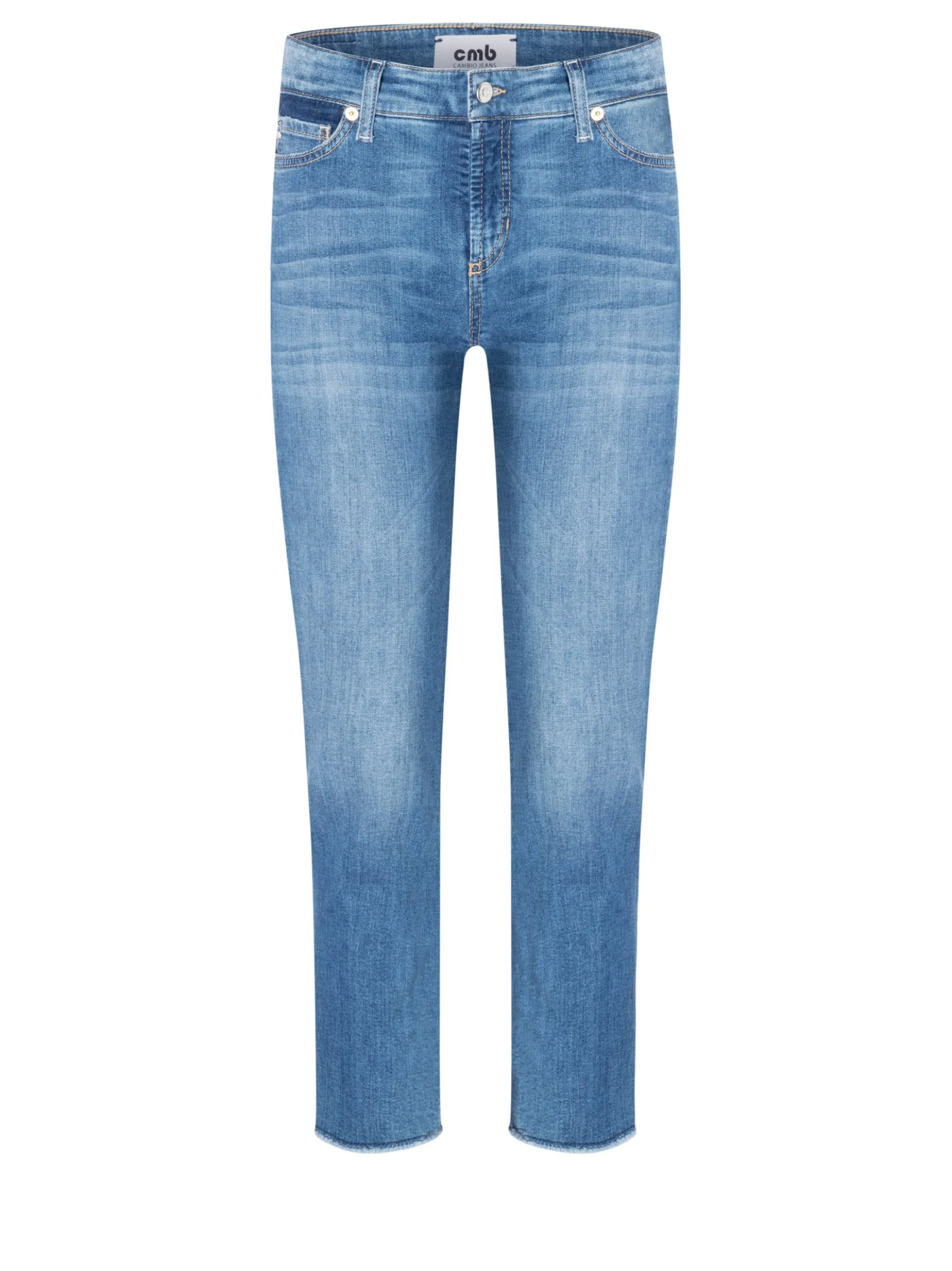 Cambio Damen Jeans - Piper Cropped in light stone