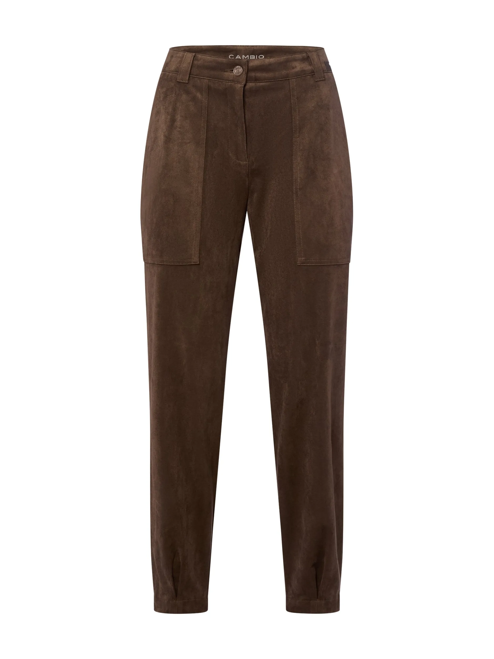 Cambio Damen Kunstlederhose - Kiss in mocca