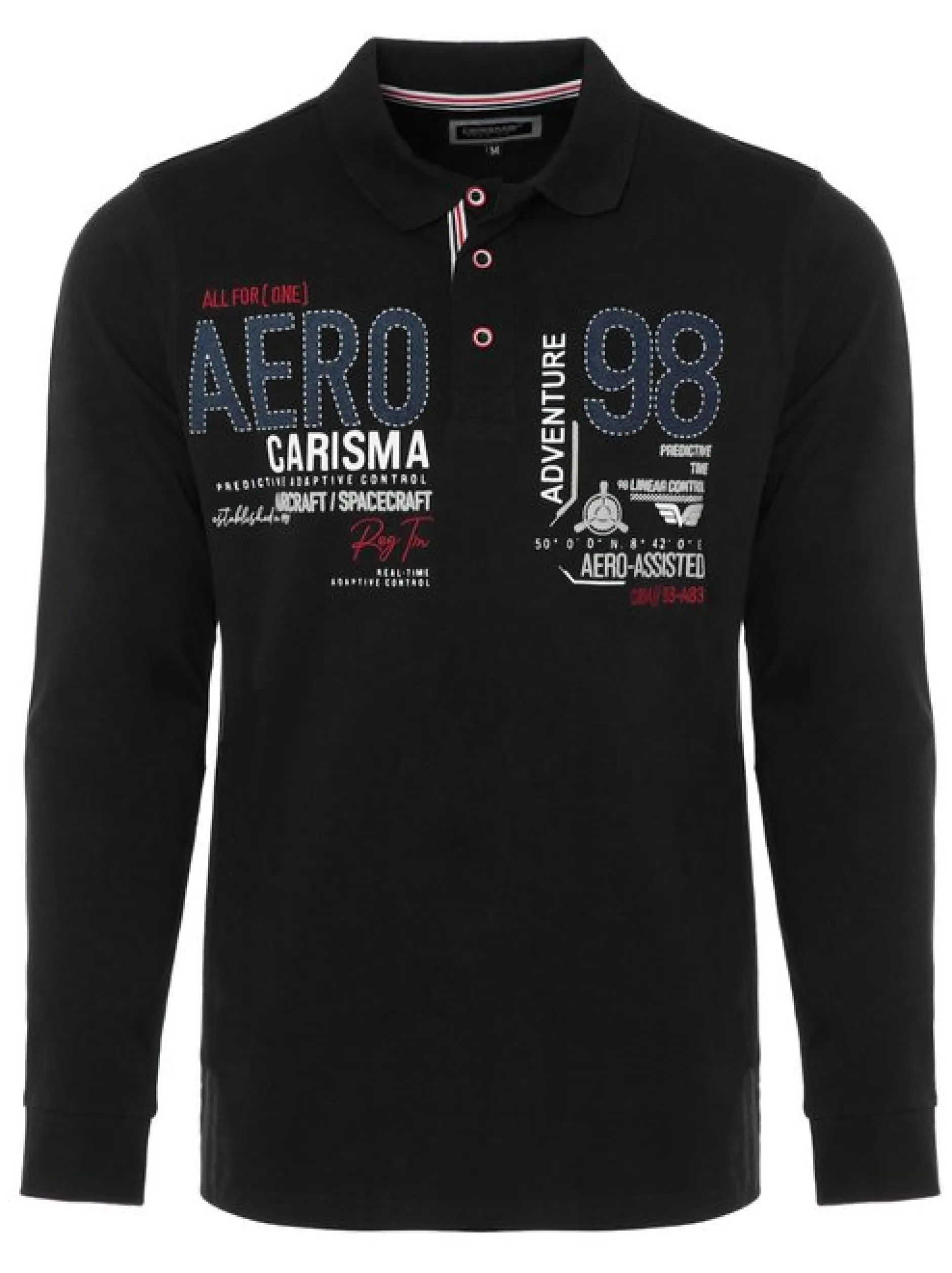 Carisma Herren Longsleeve in schwarz - Ärmel: langarm
