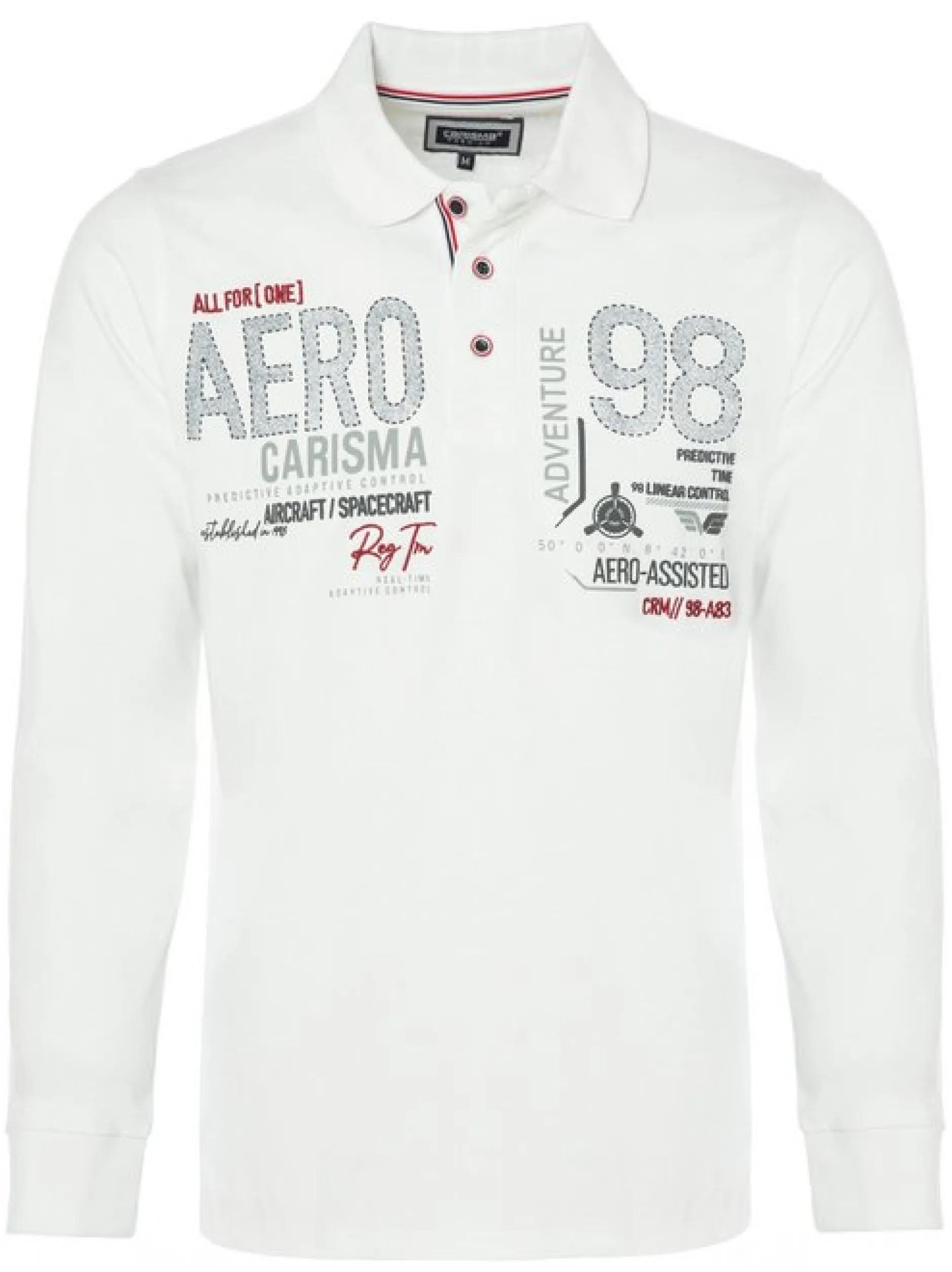 Carisma Herren Longsleeve in weiß - Ärmel: langarm