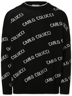 Carlo Colucci Herren Pullover in schwarz