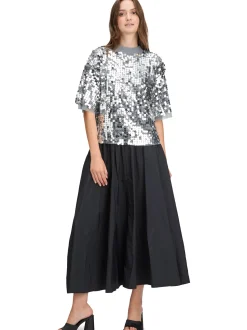 Cartoon Amazing Damen Pailletten-Shirt in silber grau
