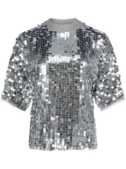 Cartoon Amazing Damen Pailletten-Shirt in silber grau