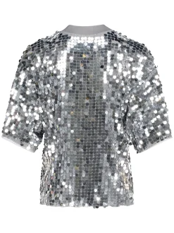 Cartoon Amazing Damen Pailletten-Shirt in silber grau