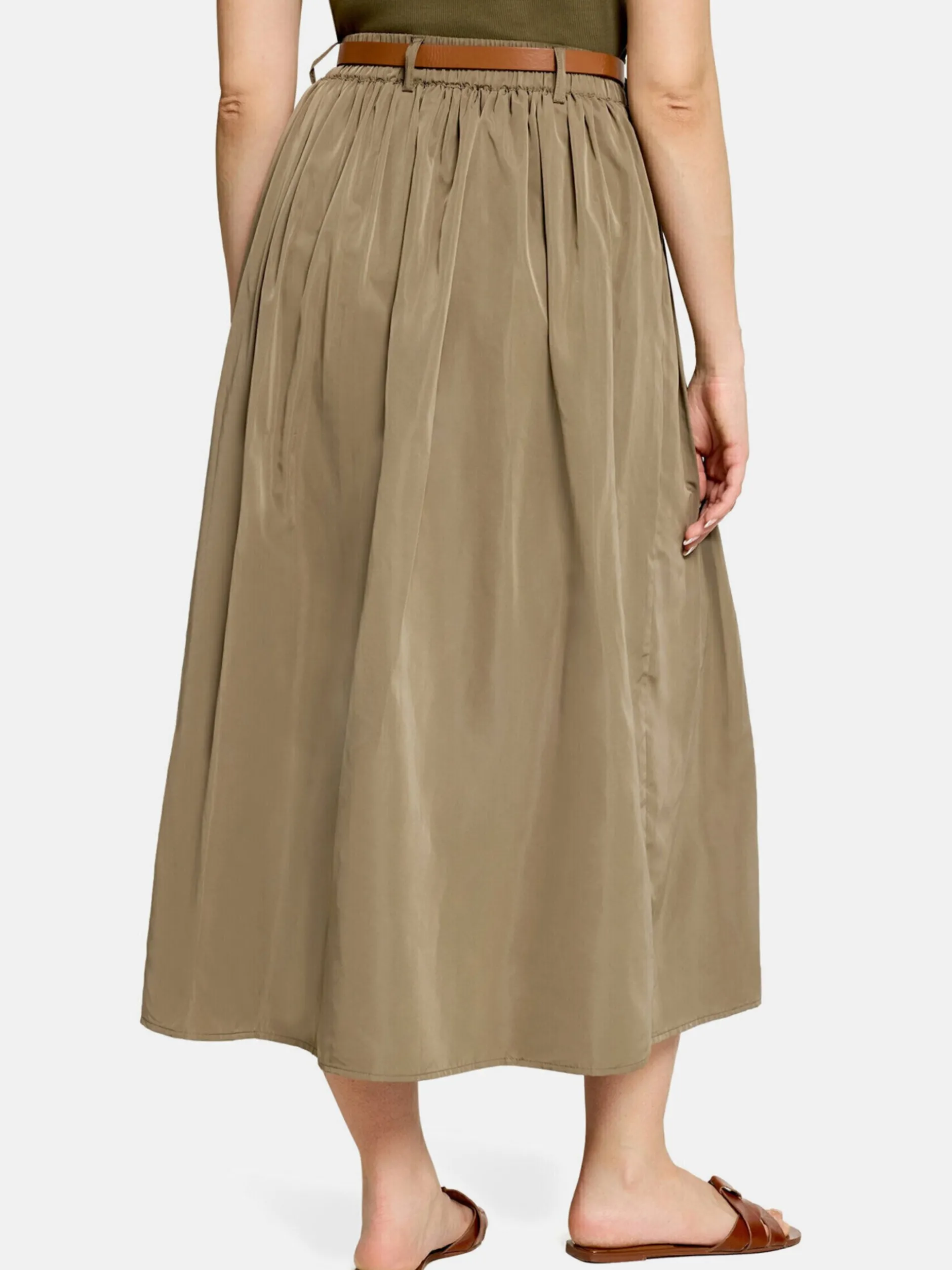 Cartoon Damen A-Linien-Rock in khaki