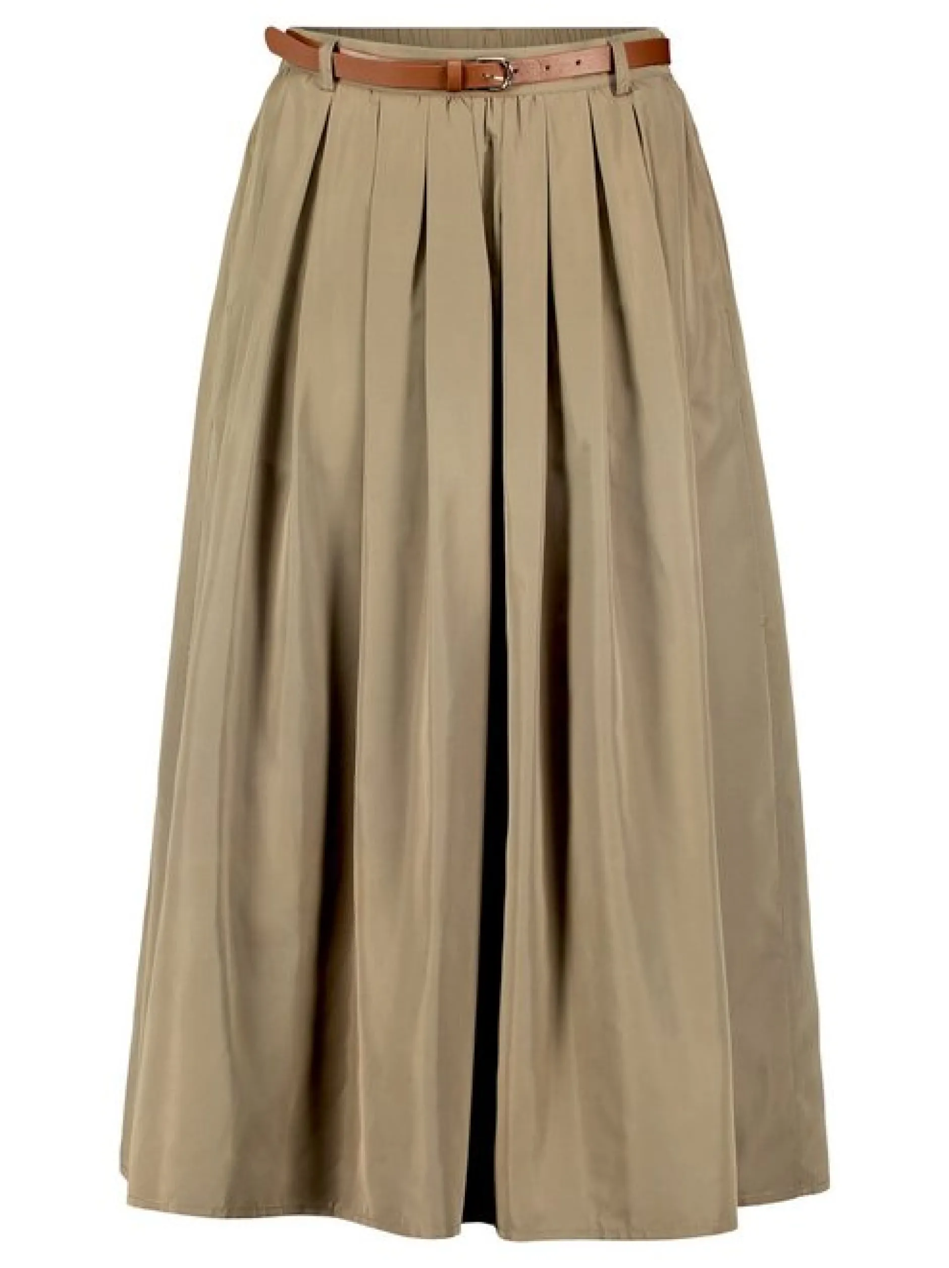 Cartoon Damen A-Linien-Rock in khaki