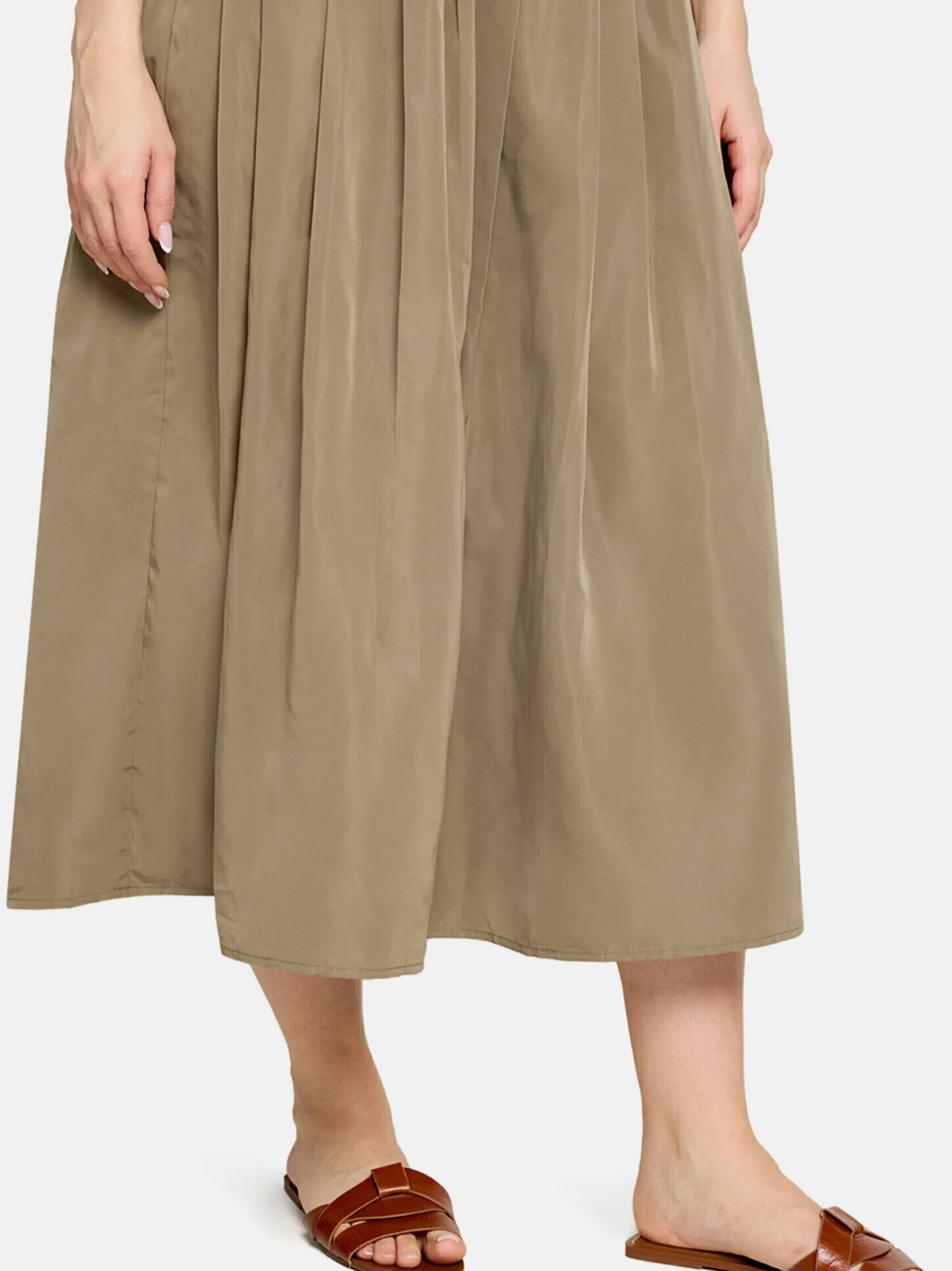 Cartoon Damen A-Linien-Rock in khaki