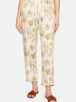 Cartoon Damen Casual-Hose in grün mehrfarbig