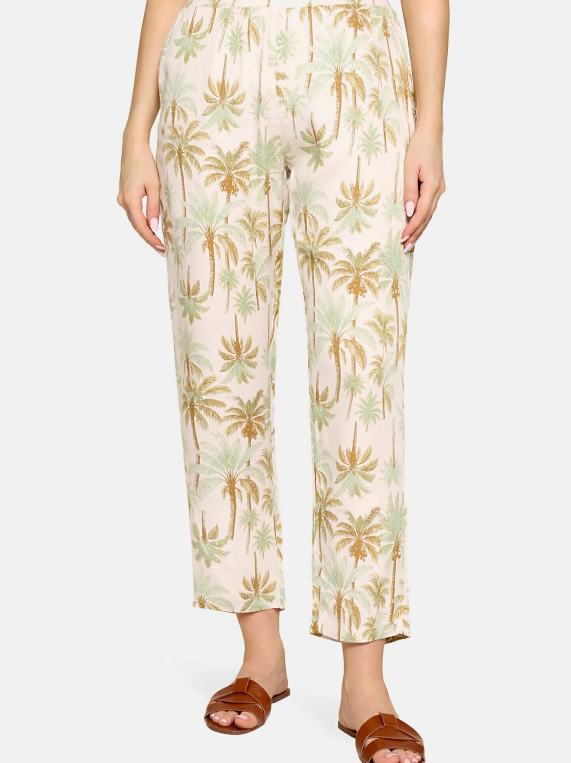 Cartoon Damen Casual-Hose in grün mehrfarbig
