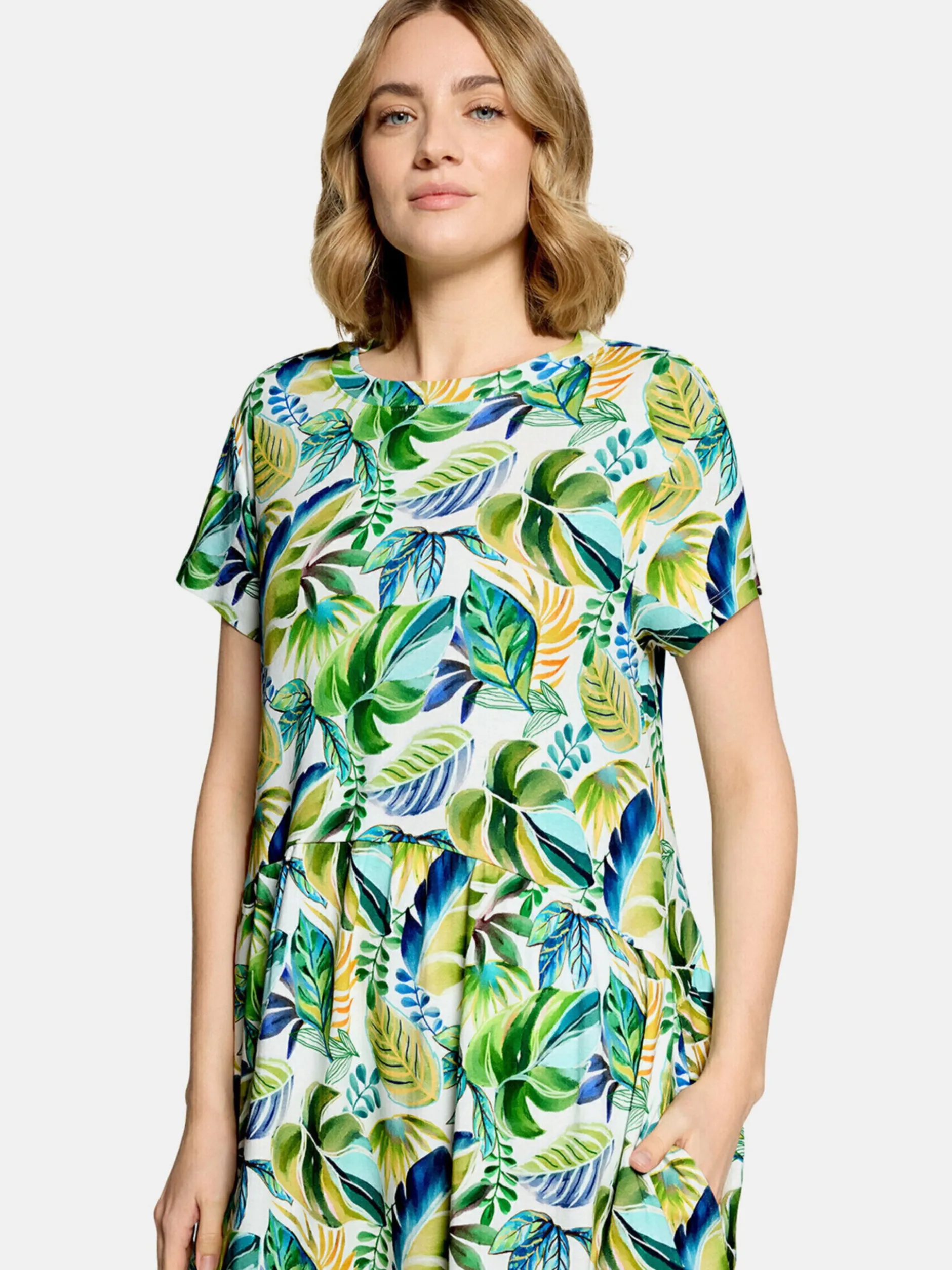 Cartoon Damen Casual-Kleid in grün