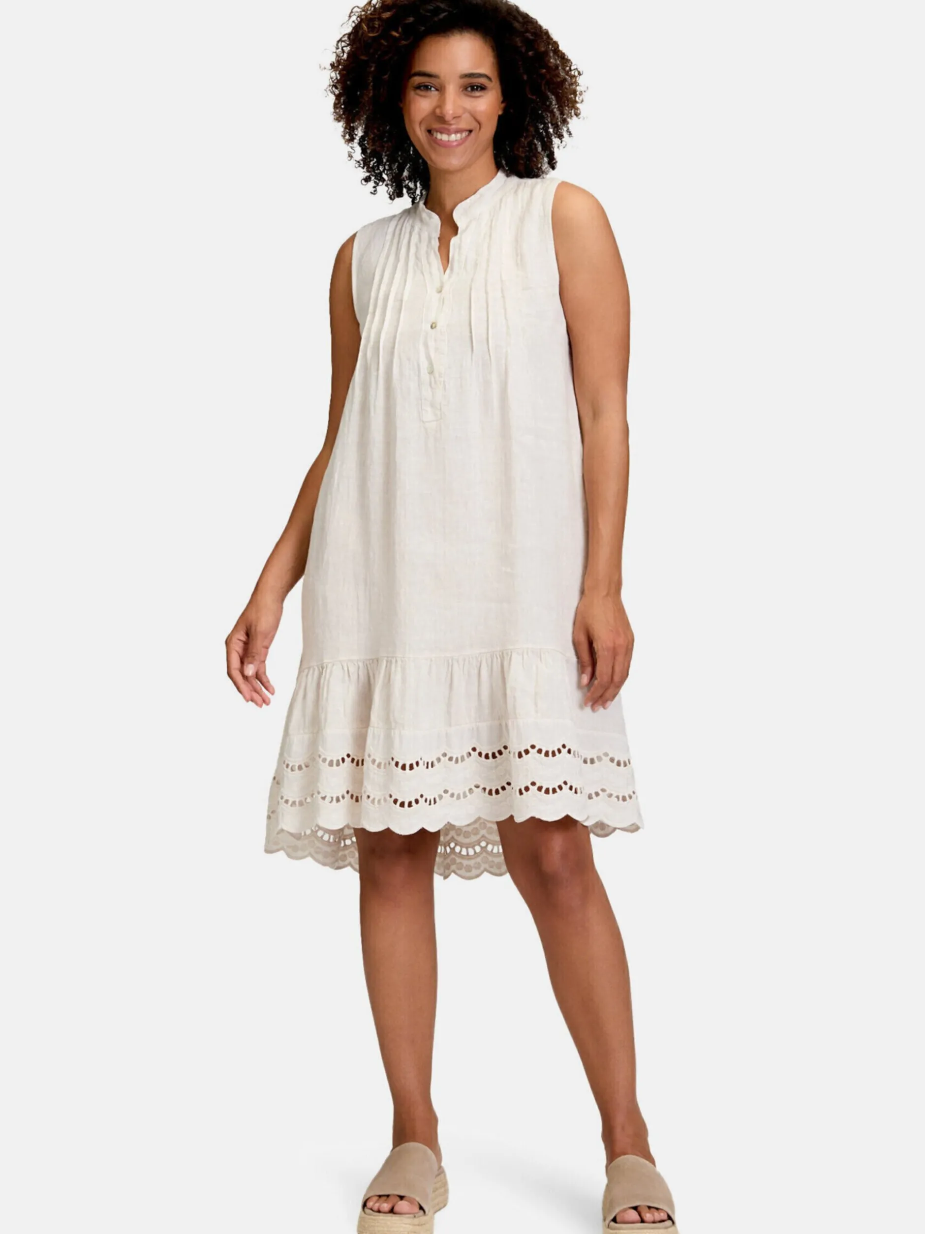 Cartoon Damen Casual-Kleid in weiß