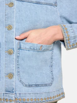 Cartoon Damen Jeansjacke in light stone denim