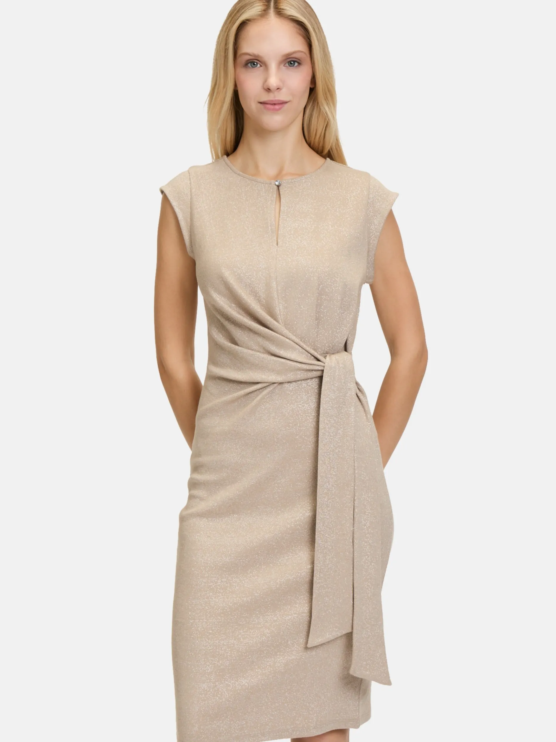 Cartoon Damen Jerseykleid in beige